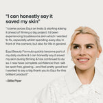 Billie Piper testimonial for Equi Beauty Formula skin supplement