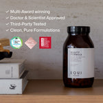 Equi Beauty Formula supplement bottle displayed on shelf with skincare award badges